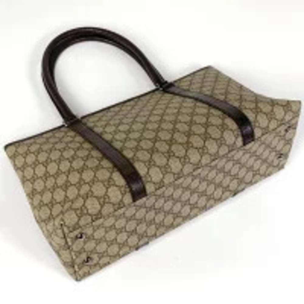 Gucci shoulder beige handbag GG canvas brown tote bag Tan Brown